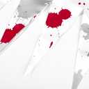 ReliBeauty Ghost Zombie Bride Costume for Girls with Veil and Flower (White)