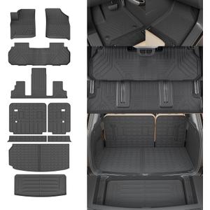 7 Seats Floor Mats Compatible with 2024 2025 2026 Chevrolet Traverse (NO Limited) Cargo Liner Cargo Mat Sub Trunk Mat Back Seat Cover Chevy Traverse Accessories (Floor Mats Full Set 10 PCS)