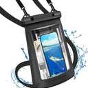 Large Floating Waterproof Phone Pouch, Cell Phone Dry Bag for iPhone 14/13/12/11 Pro Max, Galaxy S22/S21 All Phones, Universal Float Water Proof Bag for Beach Water ParkOversize (Extra Large, 8.5'', Dark)