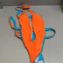 Swimsuits Bathing Suits Womens Sexy Monokini Deep V One Piece Semi Thong Bikini Backless Cheeky Swimwear (Medium, Orange)