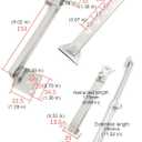 Window Hinges, Casement Window Stays, Casement Window Stopper, Casement Window Brace, Casement Window Lock, Angled Fixed Base, Sprayed Silver Style, 02 Model, 6 Fixed Slots, 1 Pair