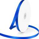 3/8" Wide x 100 Yards Single Face Polyester Satin Ribbon, Satin Ribbon for Crafts, Gift, Hair Bows, Wedding Party Decoration, Bow Making & Other Projects (Royal Blue)