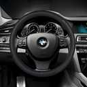 Steering Wheel Cover - Microfiber Leather, Classic Embossing, Anti-Slip Breathable, Fit 15 Inch (Black & Red Line)