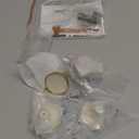 ESreake Gold Knobs for Dresser Drawers, Brass Decorative Cabinet Round Knobs, 1.25" Northern Europe/Chinese Style Pearl Shell Handles pulls knobs for Home Decor Furniture (4 Pack, Snow White)