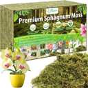 Riare 2.8LBS Premium Sphagnum Moss for Plants- 55QT Natural Dried Plant Moss for Potted Plants, Orchid Moss for Repotting, Soft Green Decorative Moss for Succulents, Reptiles & DIY Crafts