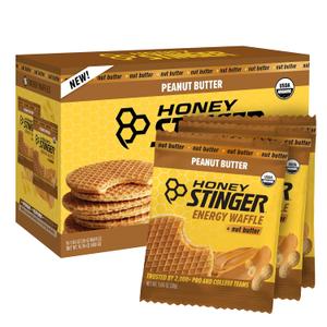 Honey Stinger Organic Peanut Butter Waffle, Energy Stroopwafel for Exercise, Endurance and Performance, Sports Nutrition for Home & Gym, Pre & During Workout, 16.96 Ounces (Pack of 16)