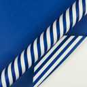 WRAPAHOLIC 30 Inch Reversible Navy Blue Wrapping Paper - Navy Blue and Stripes Wrapping Paper for Birthday, Holiday, Wedding, Baby Shower - 30 inch x 33 feet, 30x394 Inch