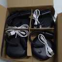 4 Pack Food Table Fan, 2000mAh USB Powered Rechargeable Food Fan, Portable Fan with Flexible Goose-Neck and Soft Blades for BBQ, Patio, Party (Black)