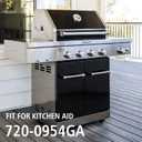 Hisencn Grill Parts for Kitchen Aid 720-0954, 720-0954GA, 720-0733, 720-0733A, 720-0745D, 730-0733, 730-0733A, 730-0954GA, Heat Tent and Grill Burner Replacement Parts for Kitchen Aid 4 Burner Grill