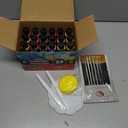 40 Pcs Iridescent Acrylic Paint Set with 12 Brushes, 2 Knives & Palette, 24 Colors (2oz/60ml) - for Adults, Artists & Beginners - Canvas Ceramic Rock Wood Egg Painting Kit