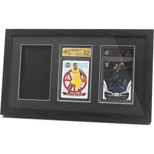 PSA Graded Card Display Frame, Sports Card Display Frame for PSA Graded Cards- Trading Card Display Case for Football Basketball Hockey Trading Card,3 Cards,Black