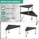 Weenson Bathroom Counter Organizer Over Sink for Toiletries, Makeup, Kitchen Countertop Organizer Spice Rack for Salt, 2-Tier Corner Counter Shelf for Coffee Area Storage Dresser Table(Black)