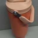 40 oz Insulated Tumbler, Double Wall Vacuum Stainless Steel Cup with Handle and Spout Lid, For Cold/Hot Drinks, Coffee Travel Mug for Car Holder/Home/Office/Party/Camping (Coral Orange-1 Pack)