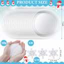 Hollowfly 30 Sets Snow Globe Picture Frame Craft Kit DIY Christmas Photo Frame Snowglobe Craft Photo Ornament Bulk with Snowflakes and Artificial Snow for Xmas Winter Party Decor Supply Gift(Snowman)