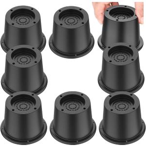 Bed Riser/Furniture Lift Bed/Bed risers/Furniture Lifter/Table risers/Frame Risers Create Under Bed Storage Heavy Duty for Furniture Height Adjustment Round Black (8 Pack, 2 Inch)