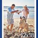 decorUhome 12x18 Picture Frame, Display Pictures 11x17 with Mat or 12x18 without Mat, Wall Mounting Photo Frame, Royal Blue, 1 Pack