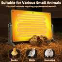 Fuzzy Bird Chick Brooder (12''*8'') Brooder Heater for Chicks Ducks and Birds Incubation Heating Keep Chicks Warm Newly Upgraded Temperature Adjustable Height Adjustable Chick Heating Plate - Green