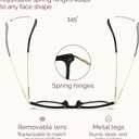 Gaoye Blue Light Blocking Glasses - Trending Round TR90 Frames, Metal Arms, UV400 Protection - Matching Soft Case