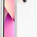 ORNARTO Shockproof Liquid Silicone Designed for iPhone 13 Case Gel Rubber Anti-Shock Cover Case Drop Protection 6.1inch-White