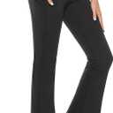 Stelle Bootcut Yoga Pants with Pockets for Women 30" Wide Leg Pants High Waist Tummy Control Workout Yoga Pants
 Size M