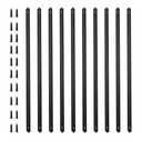Brakki 100 Pack 26" Deck Balusters, Metal Deck Railing Spindles with Screws