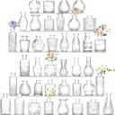 Bud Vases Set of 36,Small Vases for Centerpieces, Glass Bud Vase in Bulk, Mini Vintage Flowers Vase for Wedding, Home Table Decor,Christmas,Party Decoration,Clear