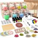 iloresin Candle Making Supplies Kit, Crafts for Adults, 100% Natural Essentual Oil Extracted from Plant, 100% Pure SoyWax, 6.8oz Big Cute Glass Jar, 8 Natural Herbs, Hobbies for Women
