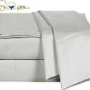 ELINEN 100 Supima Cotton Sheets 600 Thread Count,Bed Sheet Set Queen Sheets 4 Pieces,Soft & Silky Sateen Weave, Fits Mattress Up to 18'',Deep Pocket, Breathable & Fade Resistant(Silver Grey,Queen)