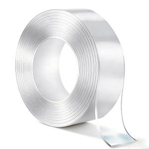 Heavy Duty Double Sided Nano Tape, 1.18 x 160 Inch Removable Washable Mounting Tape, Traceless Clear Strips for Picture Hanging, Home Storage