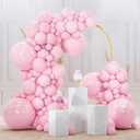PartyWoo Light Pink Balloons 120pcs Different Sizes of 18 12 10 5 Inch Pastel Pale Baby Pink Balloon Arch Kit Garland for Baby Shower Bachelorette Bridal Shower Birthday Party Decorations Pink-Y48