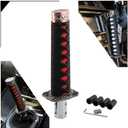 RYANSTAR Katana Shift Knob Samurai Sword Gear Shifter with 4 Adapters Universal Fit Compatible with Manual Cars Most Automatic Cars with 4 Adapters Black+Red
