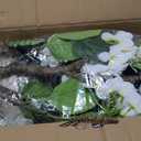4FT White Hydrangea Artificial Flowers Tree Large Real Touch Faux Silk Hydrangea Plants Potted Fake Flower in White Pot for Home Indoor Outdoor Front Porch Garden Entrance Living Room Decor, 2 Pack