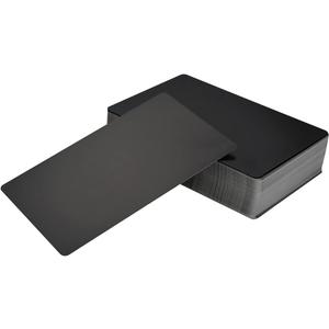 100pcs Blank Business Cards - Aluminum Sublimation Cards, 3.4 x 2.1 Inch (Black)