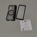 Caka for Samsung Galaxy Z Fold 5 Case [Thinner S Pen Holder Slot] [Magnetic Charging] [Hinge Protection] [Built-in Screen Protector] Translucent Hard Shockproof Magnet Phone Cover for Fold5 - Black