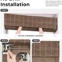 UNISHADES No Drill Cordless Bamboo Roman Shades, 28×48 in, Driftwood