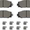 SATISFIED Ceramic Front Brake Pads D1184 Fit For Lexus CT200h 2011-2017, For Scion iQ 2013, For Toyota Corolla 2020-2022, For Prius 2010-2022, For Prius AWD-e 2019-2022, For Yaris 2006-2018