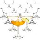 Champagne Glasses Set of 12-7oz Elegant Coupe Glasses, Crystal Cocktail Glasses for Martini, Champagne, Desserts, Home Bar, Wedding, and Party (12 PCS)