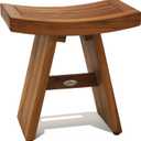 AquaTeak The Original 18" Asia Teak Shower Bench - Shower Stool for Bathroom - Durable Water Resistant Shower Chair - Shaving Foot Rest - Indoor & Outdoor Use