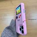 Game Phone Case for iPhone 14 Pro Retro Video Game Cover Funny Playable Design, Shockproof Protective Gamer Case for iPhone, Classic Creative Birthday Gifts, Pink