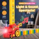 Domino Train | Domino Train for Kids | Dominos for Kids - Automatic Domino Laying Toy Set Mega Pack (300, 220,160 Blocks) with Colorful Dominos - Montessori STEM Toy