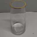 WHJY 9 inch Gray Clear Glass Vase for Table Centerpieces Home Dcor, Flower vase Modern Glass Bottles Decorative-Gray