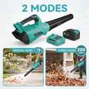 Garvee Leaf Blower Cordless 20V 4.0A 2 Speed 650 CFM Fast Charger