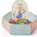 UTEX 3 in 1 Pop Up Play Tent with Tunnel, Ball Pit for Kids, Boys, Girls, Babies and Toddlers, Indoor/Outdoor Playhouse