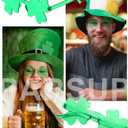 20 Pairs St. Patricks Day Glasses, Irish Green Four Leaf Shamrock Glasses Eyeglasses for Saint Patricks Day Party Props Favors, Saint Paddy Day Accessories (Green)