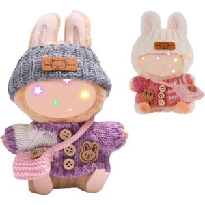 2 x 2set of Clothes for 17cm/6.8in Doll Accessories Hat, Knit Sweater,and The mini Bag Set for 17cm Accessories Suit(no Doll)