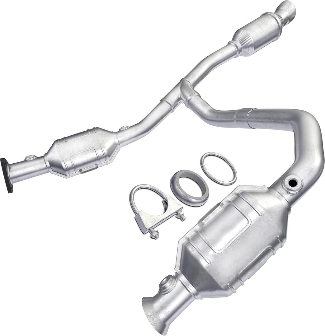 JT Exhaust Catalytic Converter Compatible with Chevrolet Silverado 1500/Sierra 1500 2014-2018 4.3L 5.3L, Suburban/Tahoe/Yukon XL 2015-2019 (EPA Compliant)(Catalyst+ Grade)