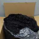 Shag Area Rug for Bedroom 5x8,Black Fluffy Area Rugs for Living Room,Soft Fuzzy Rug Non-Shedding Indoor Plush Carpet for Kids Bedroom Nursery Dorm Home Decor