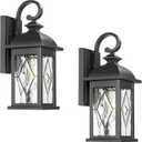 Outdoor Lights for House 15 Inch Outdoor Wall Sconce Matte Black Finish Outdoor Porch Light for Front Door Garage 2 Pack E26 Socket