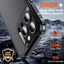 for iPhone 15 Pro Case,[18 FT Military Grade Drop Protection],with 2X[9H Screen Protector ] Slim & Tough Full-Body Protective Official Certification Phone case (Black, iPhone 15 Pro)