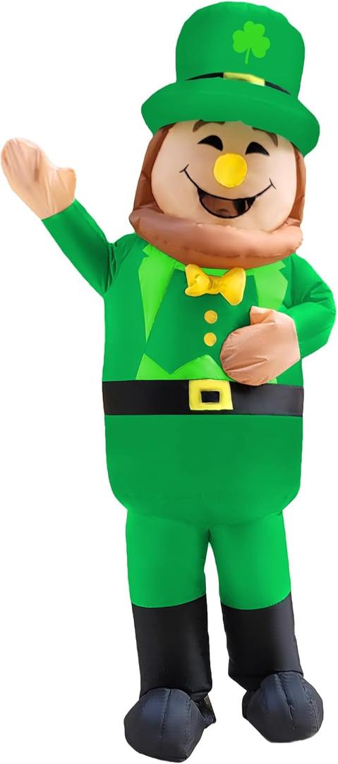St Patrick's Day Outfit Inflatable Costume Inflatable Leprechaun Blow-up Costume for Adlut/St Patricks Day/Halloween (St Partick's Day)